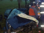 Dopravní nehoda osobního vozu u Vysokého nad Jizerou