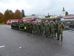 Taktické cvičení krajských hasičů a Armády ČR u autobusového nádraží v Turnově