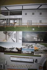 Návrhy provozní budovy městského stadionu v Semilech