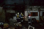 Požár poloroubeného domu v části obce Břevniště na Českolipsku