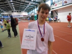 Bronzový na 60 metrů překážek Daniel Andrej Mikula