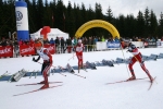Mistrovství České republiky v běhu na lyžích dorostu a Český pohár dospělých - výměna lyží ve skiatlonu