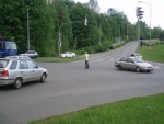 Soutěž dopravních policistů v řízení provozu na křižovatce