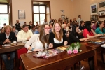 Předávání vysvědčení žákům devátých tříd ze Základní školy Školní na Liščím kopci ve Vrchlabí