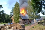 Požár rekonstruované chalupy ve Svojku