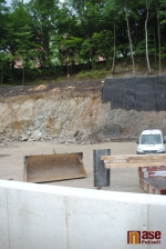 Průběžný stav výstavby Terminálu Železný Brod na konci května 2014