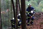 Požár lesa u Kacanov prověřil hasiče z Turnovska