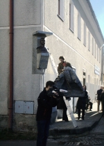 Odhalení busty Karla Kramáře na náměstí ve Vysokém nad Jizerou