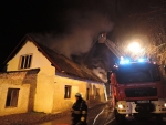 Požár domu v Proseči u Semil