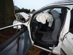 Nehoda osobního vozu Seat Toledo v Horní Branné