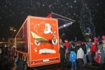 Obrazem: Vánoční kamion zavítal na vrchlabské náměstí
