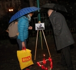 Uctění Václava Havla na vrchlabském náměstí T. G. Masaryka