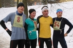 41. ročník Silvestrovského běhu sídlištěm v Turnově - medailisté s ženskou vítězkou
