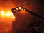 Požár rodinného domu v Tatobitech