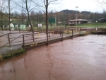 Situace na řece Olešce v Bělé v sobotu po poledni