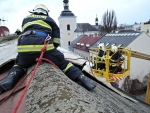 Zasah hasičů na střeše v turnovské ulici Jiráskova