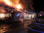 Požár stodoly a rodinného domu v obci Sekerkovy Loučky