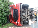 Nehoda nákladního automobilu ve Vrchovanech na Českolipsku