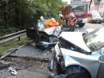Nehoda dvou vozidel v Benešově u Semil