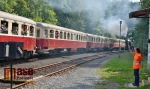 Jízda parního vlaku při oslavách Dne železnice na trase Trutnov - Vrchlabí