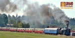 Jízda parního vlaku při oslavách Dne železnice na trase Trutnov - Vrchlabí