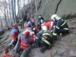 Záchrana osoby z nepřístupného terénu v části obce Ferdinandov