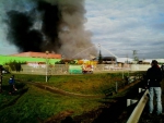 Výbuch plynu a požár v průmyslovém areálu v Turnově na Vesecku