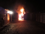 Požár garáží Liberec