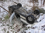 Nehoda na silnici ve směru od obce Spálov na Podbozkov