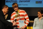 Kategorie jednotlivců do 18 let, uprostřed vítěz Jaromír Mazgal