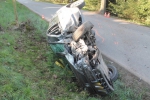 Nehoda dvou vozidel na silnici ve směru od Jablonce nad Jizerou na Jilemnici