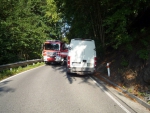 Nehoda motocyklisty a dodávky ve Frýdštejně