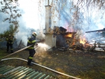 Požár zahradní chatky ve Svijanech