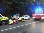 Nehoda dvou aut v Jirkově u Železného Brodu