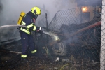 Požár kůlny u rodinného domu v Pěnčíně u Turnova