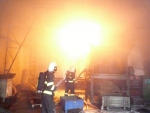 Požár v průmyslovém objektu v Turnově, ulici Bezručova