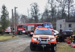 Prověřovací cvičení hasičů v Košťálově na dopravní nehodu s velkým počtem raněných
