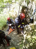 Cvičení hasičů ve skalních a jeskynních terénech