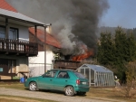 Požár domu v Rokytnici nad Jizerou
