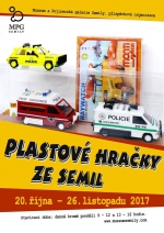 Plakát výstavy Plastové hračky ze Semil