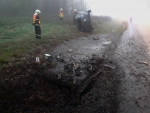 Nehoda skútru s osobním autem u Karlovic-Sedmihorek