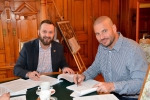 Podpis smlouvy Tibor Batthyány a Čeněk Jílek