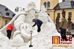 Sněhová socha Krakonoše v Jilemnici v sobotu 3. 2. 2018