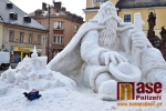 Sněhová socha Krakonoše v Jilemnici v sobotu 3. 2. 2018