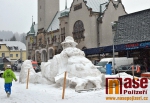 Sněhový Krakonoš na náměstí v Rokytnici nad Jizerou