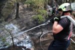 Požár lesního porostu u obce Dubá na Českolipsku