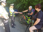 Kontroly dopravních policistů v rámci projektu Na kole bezpečně v okolí Hrubé Skály