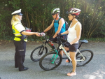 Kontroly dopravních policistů v rámci projektu Na kole bezpečně v okolí Hrubé Skály