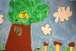 Oceněná výtvarná díla v soutěži mateřských škol Co vidíme v lese