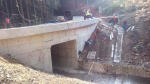 Snímky z průběhu výstavby mostku přes Mlýnský potok